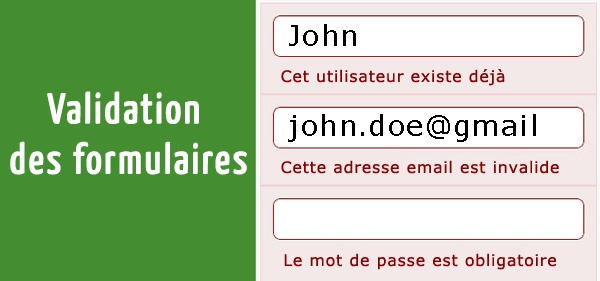 validation formualire