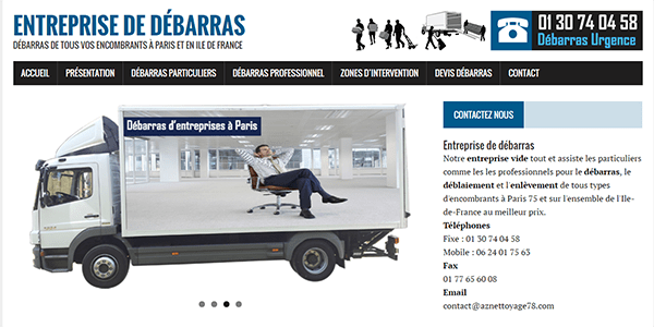 Site web d'une société de débarras à Paris 4 www.debarras-a-paris.com