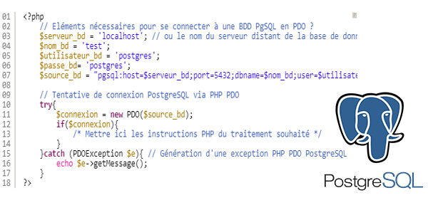 connexion php pdo postgresql