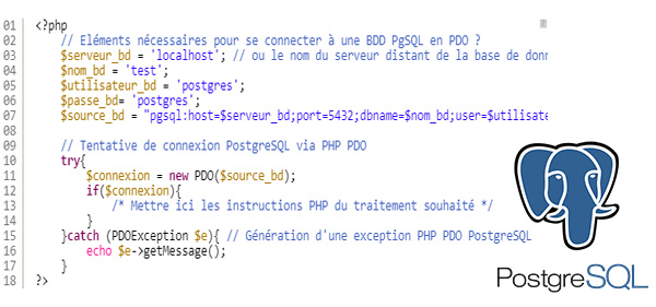 Comment se connecter à une base de données PostgreSQL via PHP PDO ?